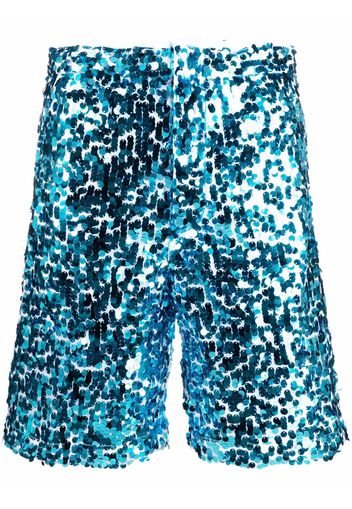 Plan C sequinned Bermuda shorts - Blu