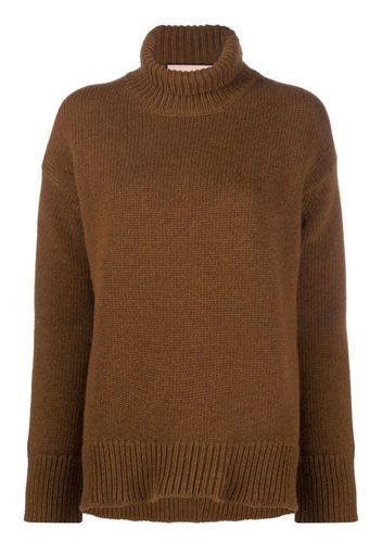 Plan C long-sleeve cashmere-blend jumper - Marrone