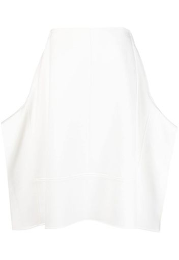 Plan C draped high-waisted midi skirt - Bianco