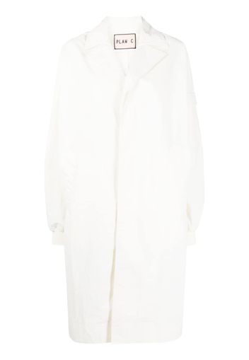 Plan C long puff-sleeve trench coat - Toni neutri