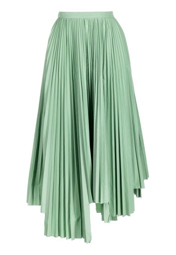 Plan C asymmetric pleated skirt - Verde