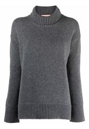 Plan C roll-neck rib-trimmed jumper - Grigio