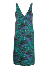Plan C floral-print sleeveless midi dress - Verde