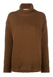 Plan C long-sleeve cashmere-blend jumper - Marrone