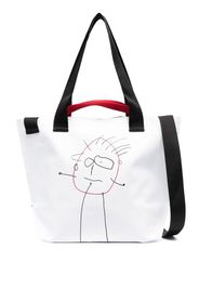 Plan C graphic-print shoulder bag - Bianco