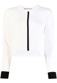 Plan C colour-block knitted jumper - Bianco