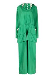 Plan C layered long-sleeve maxi dress - Verde