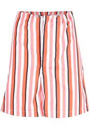 Plan C striped drawstring cotton bermuda shorts - Rosa