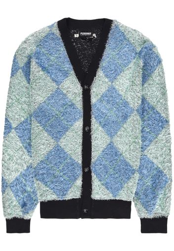 Pleasures Cardigan a quadri - Blu