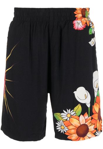 Pleasures heart-print bermuda shorts - Nero