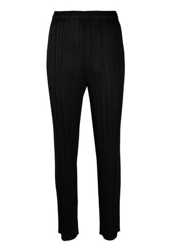 Pleats Please Issey Miyake elasticated-waist slip-on straight trousers - Nero