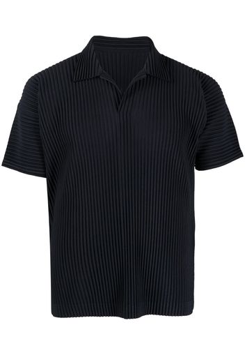 Homme Plissé Issey Miyake Polo con effetto plissettato - Blu