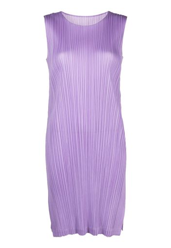 Pleats Please Issey Miyake Monthly Colors:March sleeveless dress - Viola