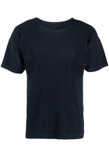 Homme Plissé Issey Miyake ribbed-effect T-shirt - Blu