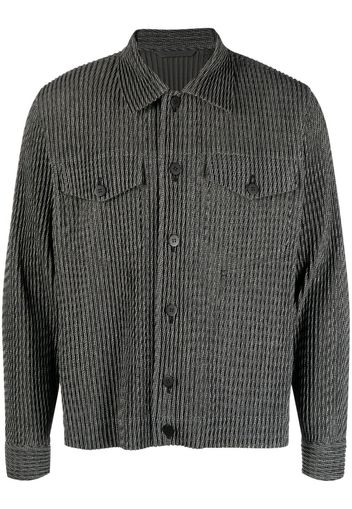 Homme Plissé Issey Miyake ribbed long-sleeve shirt - Nero