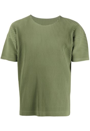 Homme Plissé Issey Miyake short-sleeve pleated T-shirt - Verde