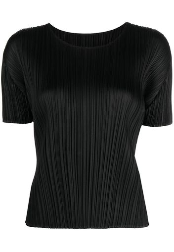 Pleats Please Issey Miyake plissé short-sleeve T-shirt - Nero