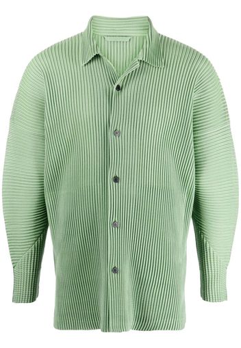 Homme Plissé Issey Miyake plissé button-up shirt - Verde