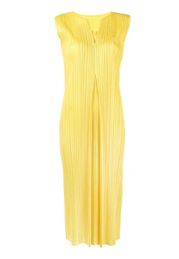 Pleats Please Issey Miyake Monthly Colors April plissé midi dress - Giallo