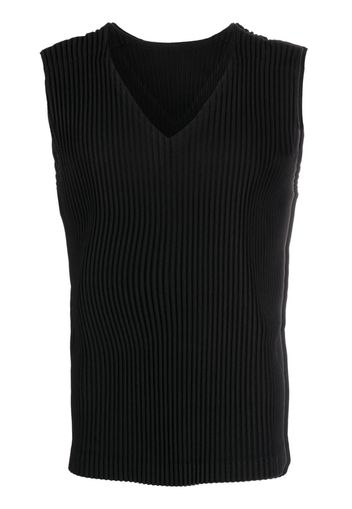 Homme Plissé Issey Miyake fully-pleated V-neck vest - Nero