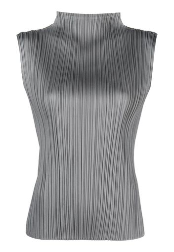 Pleats Please Issey Miyake Top Mellow plissettato - Grigio