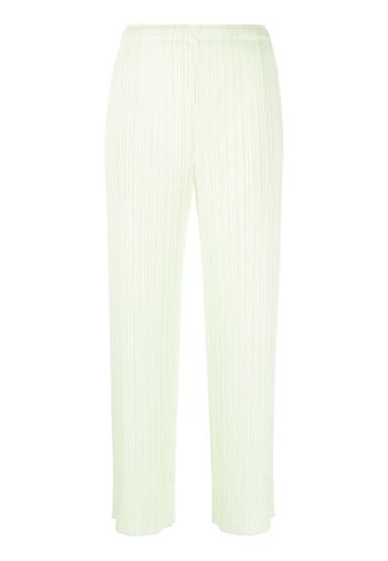 Pleats Please Issey Miyake Pantaloni crop plissettati - Verde