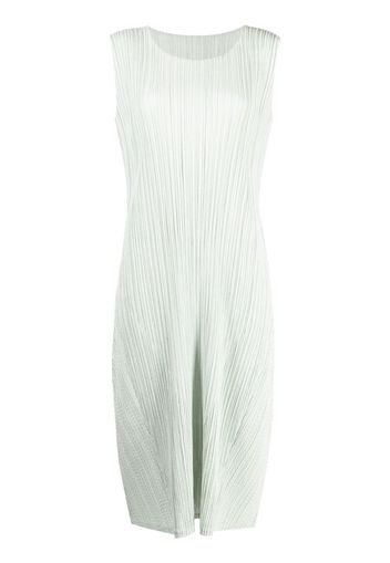 Pleats Please Issey Miyake Abito midi Cotton Alley plissettato - Verde