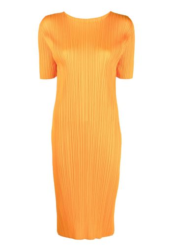 Pleats Please Issey Miyake Monthly Colours May plissé midi dress - Arancione