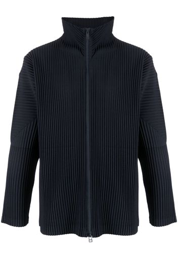 Homme Plissé Issey Miyake July pleated zip-up jacket - Blu