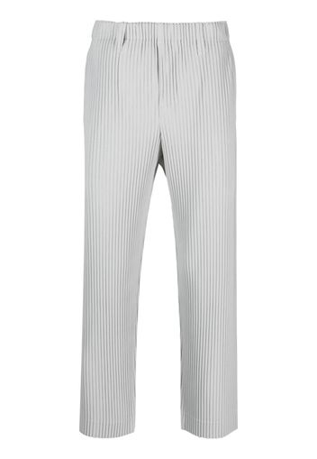 Homme Plissé Issey Miyake low-rise pleated cropped trousers - Grigio