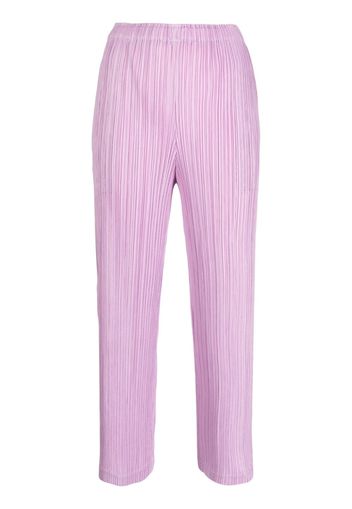 Pleats Please Issey Miyake pleated cropped trousers - Viola