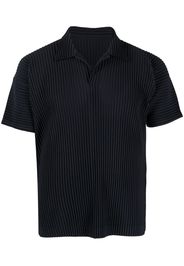 Homme Plissé Issey Miyake Polo con effetto plissettato - Blu