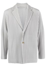 Homme Plissé Issey Miyake micro-pleated single-breasted blazer - Grigio