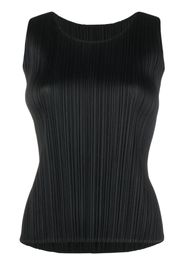 Pleats Please Issey Miyake plissé scoop-neck vest - Nero