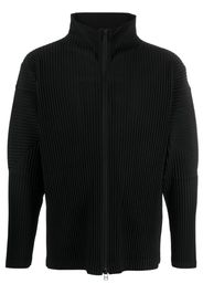 Homme Plissé Issey Miyake July pleated zip-up jacket - Nero