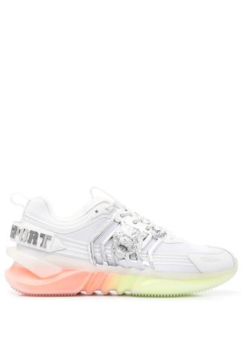 Plein Sport Sneakers Runner Tiger con placca - Bianco