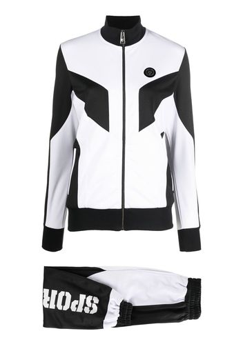 Plein Sport Set tuta sportiva con design color-block - Bianco