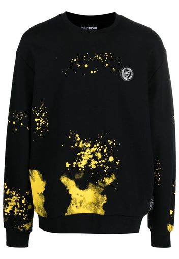 Plein Sport paint-splatter effect sweatshirt - Nero