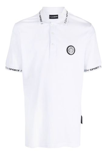 Plein Sport Polo a maniche corte con applicazione - Bianco