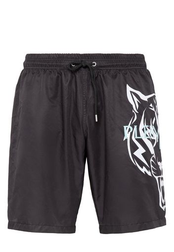 Plein Sport tiger-print swim shorts - Nero