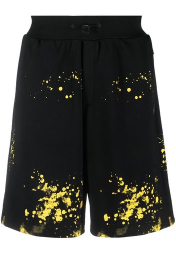 Plein Sport Shorts sportivi con stampa - Nero