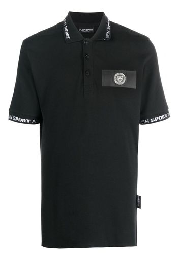 Plein Sport Polo a maniche corte con applicazione - Nero