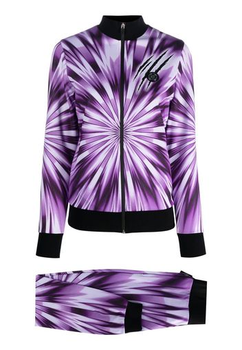 Plein Sport Tuta sportiva con fantasia tie dye - Viola