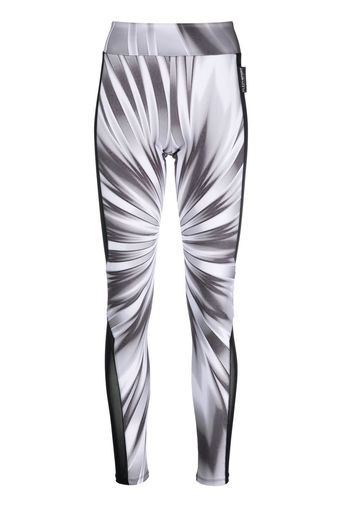 Plein Sport Leggings con fantasia tie dye - Bianco