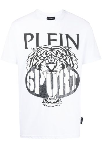 Plein Sport T-shirt SS Tiger girocollo - Bianco