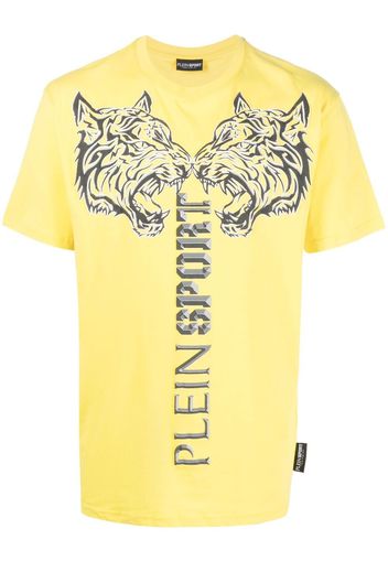 Plein Sport crew neck tiger-print T-shirt - Giallo