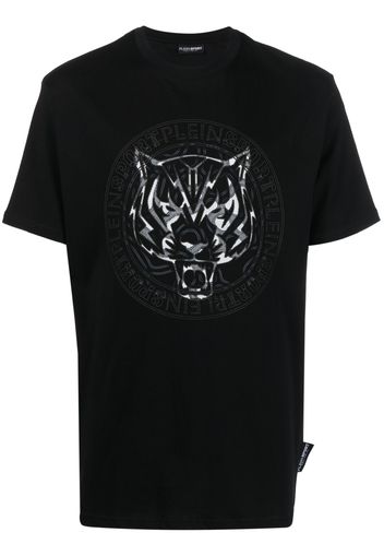 Plein Sport tiger-print T-shirt - Nero
