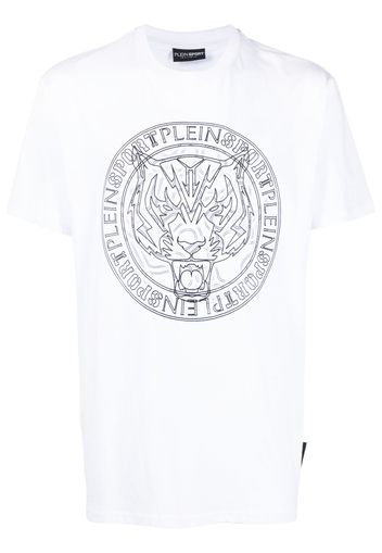 Plein Sport tiger-print T-shirt - Bianco