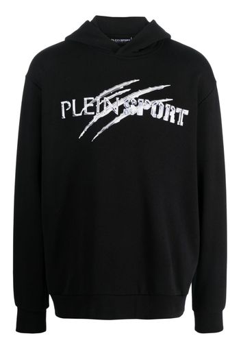 Plein Sport Chrome Scratch cotton hoodie - Nero