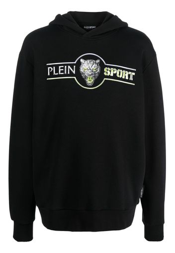 Plein Sport Chrome Scratch cotton hoodie - Nero